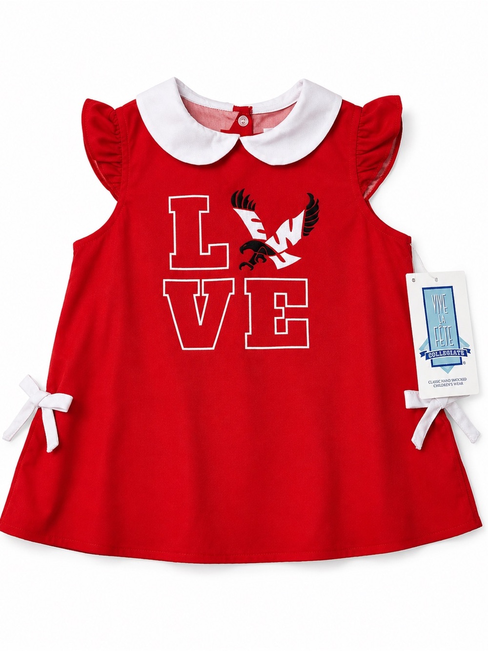 Vive La Fête Eastern Washington University Eagles LOVE Dress Red 18M NWT